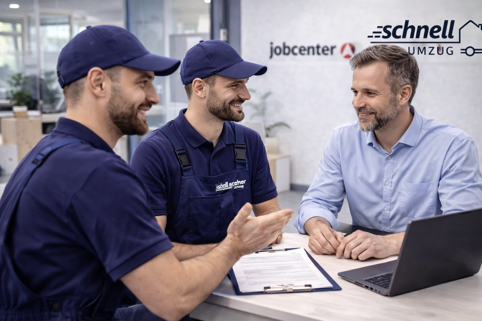 Beratung zum Jobcenter-Umzug mit Unterlagen